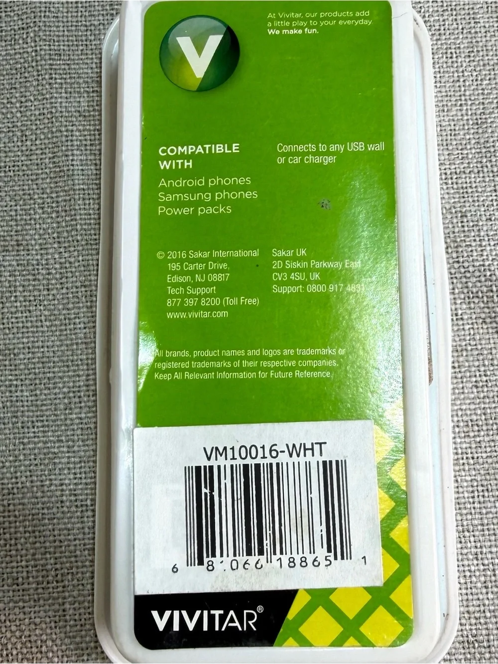 Vivitar Charge Away Micro USB Cable with Keychain.
